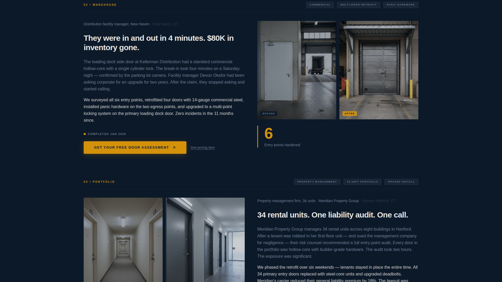 Fortify - Impenetrable Security Door Landing Page Template