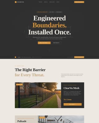 Perimeter - Precision Security Landing Page Template