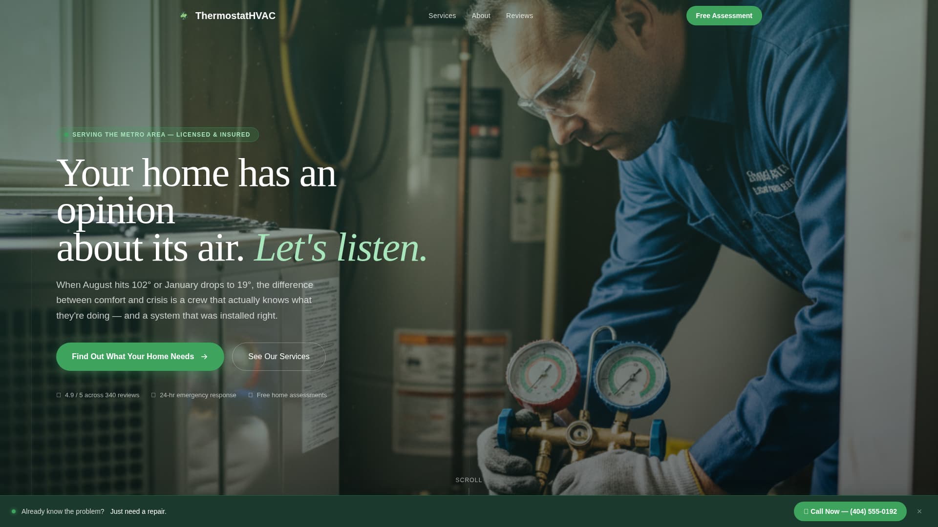Climate — Reliable HVAC Contractor Landing Page Template