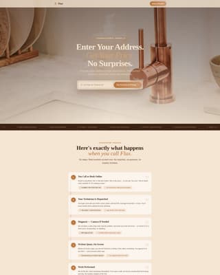 Flux - Transparent Plumbing Landing Page Template