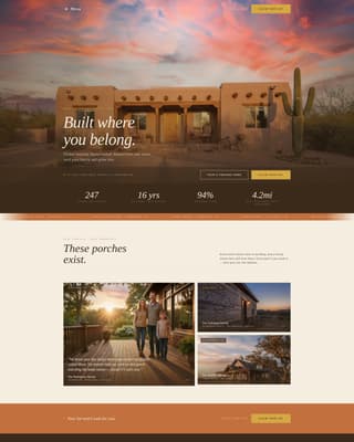 Mesa - Rooted Homebuilder Landing Page Template