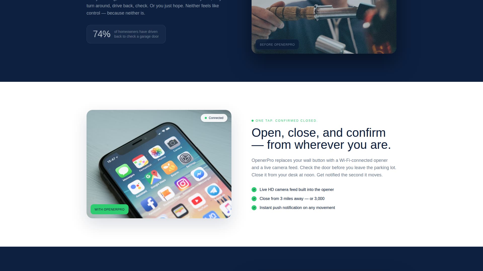 Opener - Authoritative Smart Garage Landing Page Template