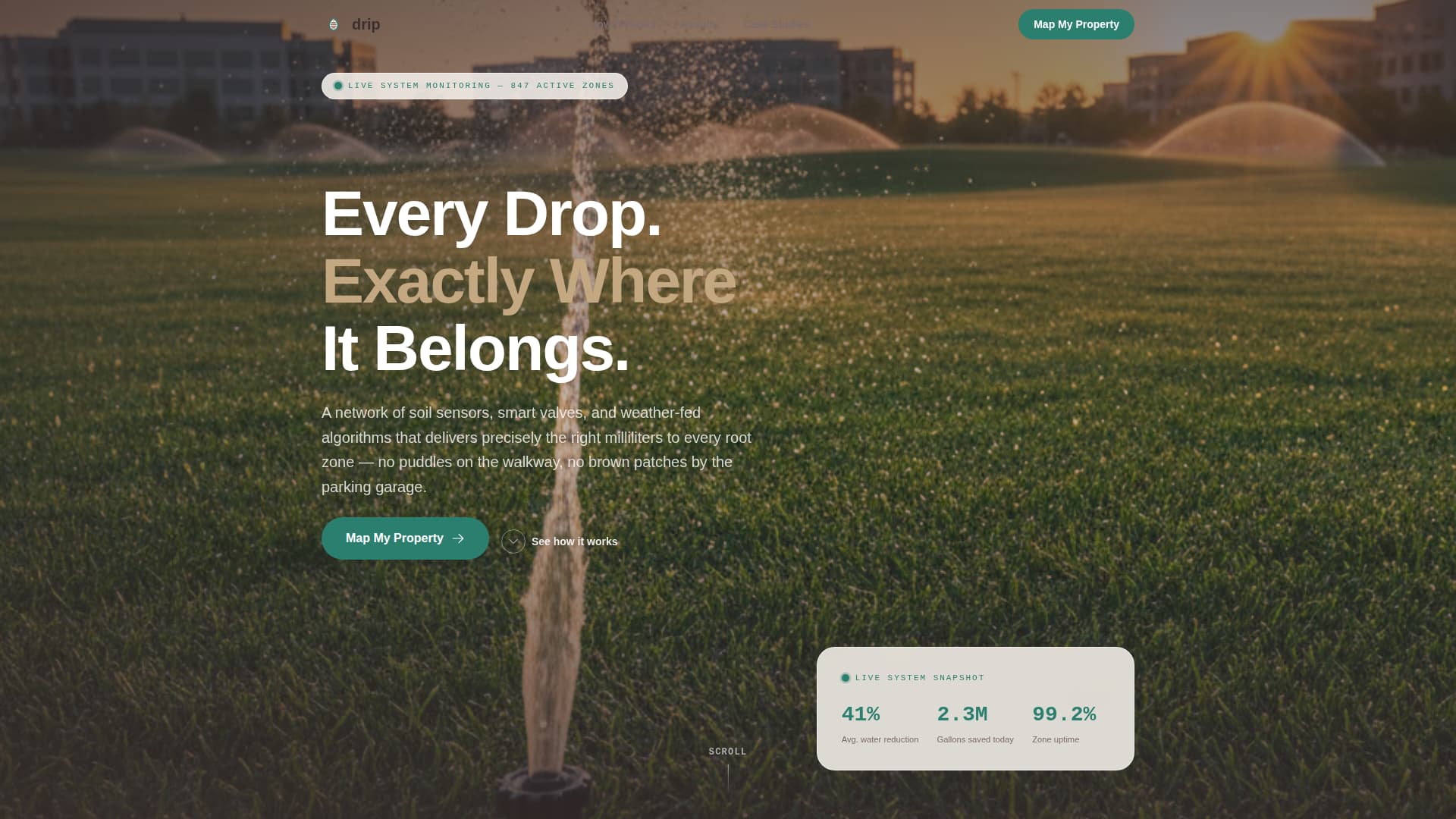 Flow — Smart Landscape Irrigation Landing Page Template