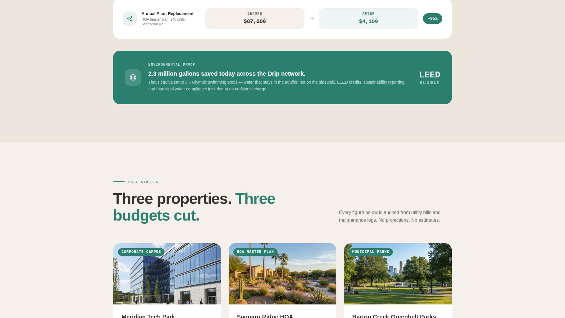 Flow — Smart Landscape Irrigation Landing Page Template