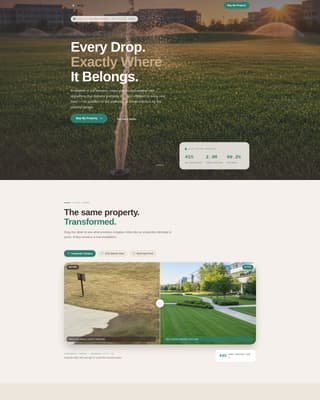 Flow — Smart Landscape Irrigation Landing Page Template