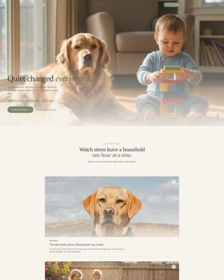 Hush - Peaceful Pettech Landing Page Template