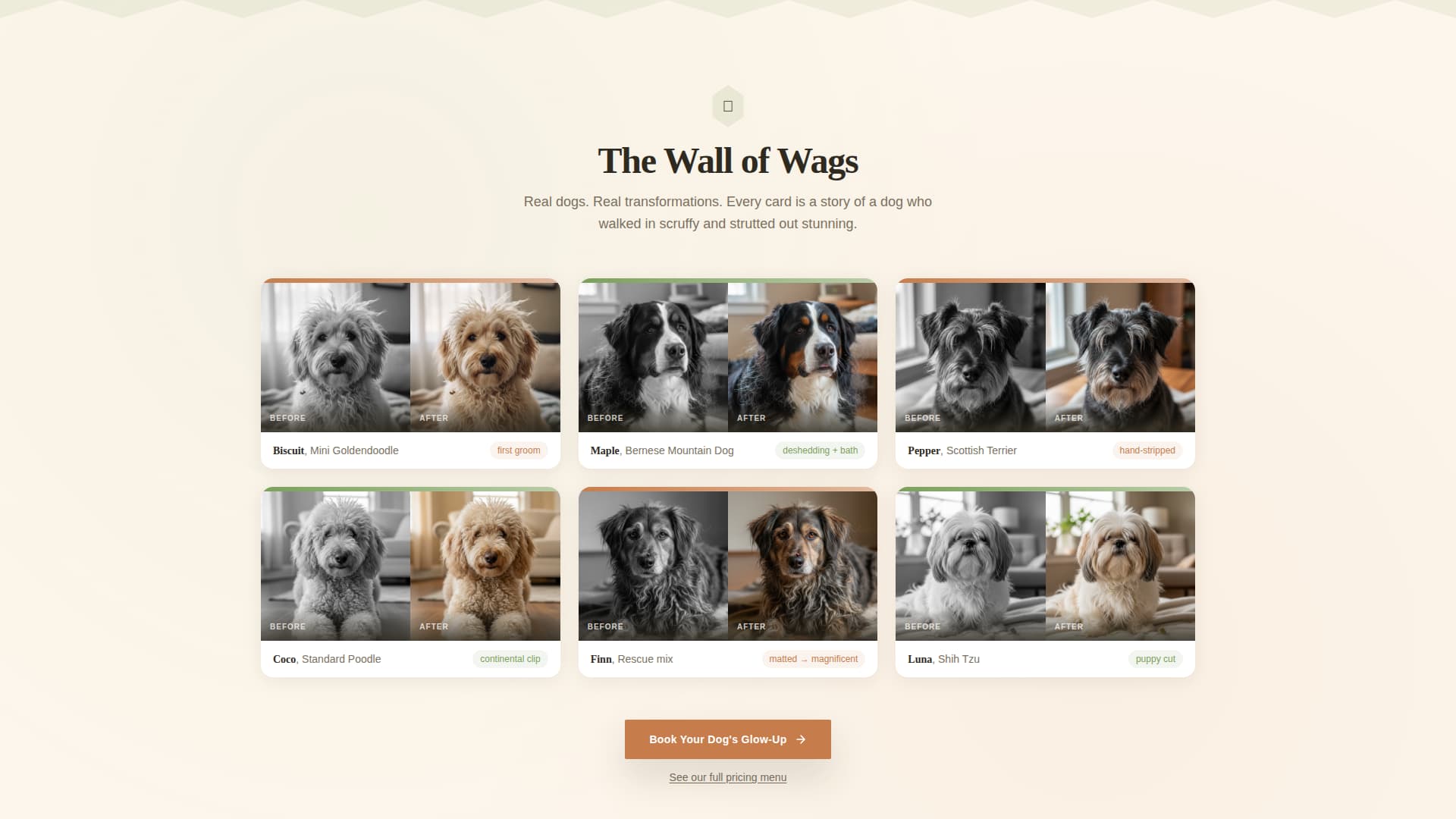 Pet Grooming & Spa Specialist Booking Website Template