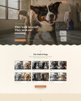 Pet Grooming & Spa Specialist Booking Website Template