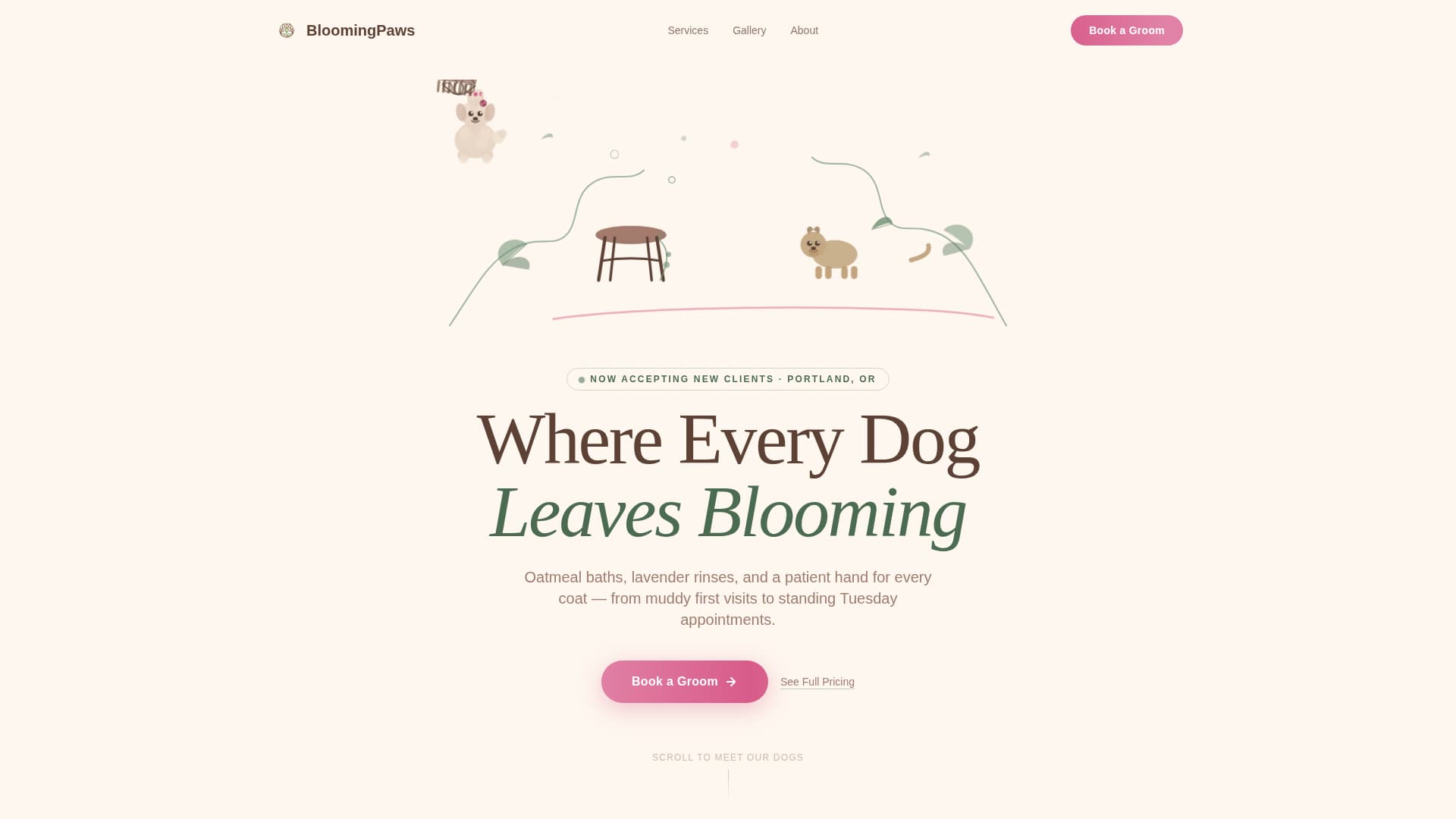 Dog Booking Website Template