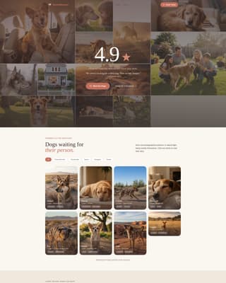 Rescue - Heartfelt Dogrescue Landing Page Template