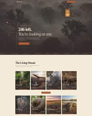 Refuge - Powerful Conservation Landing Page Template