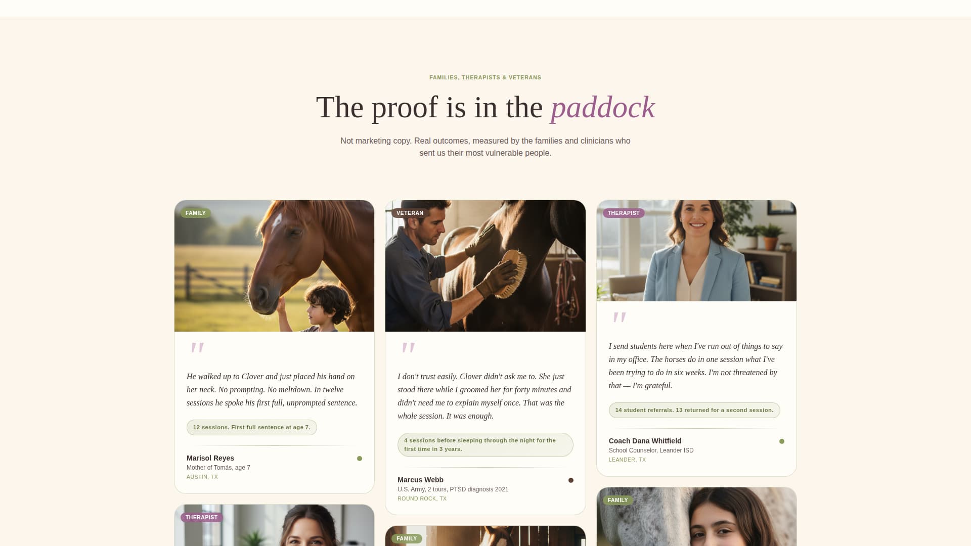 Bridle - Healing Equinetherapy Landing Page Template