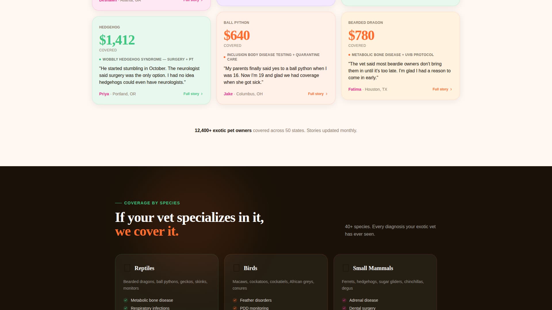 Scales - Vibrant Exoticpet Landing Page Template
