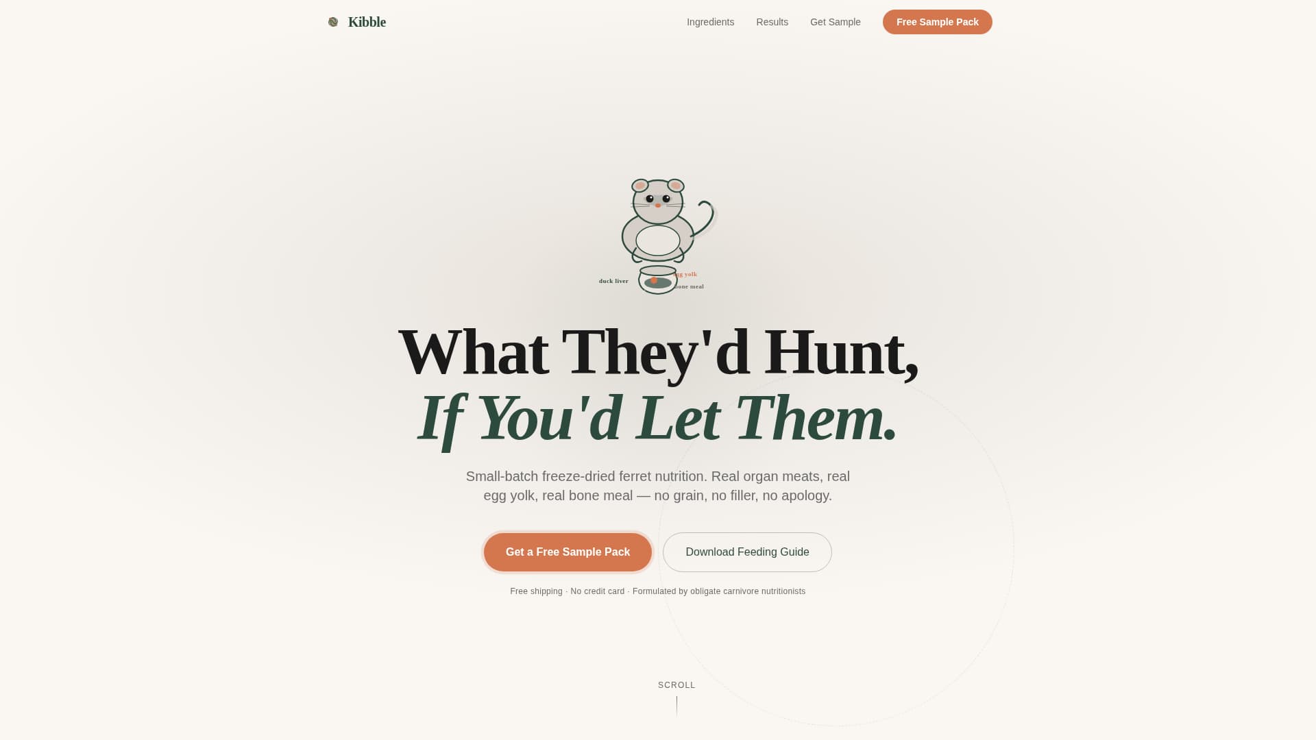 Ferret - Premium Food Landing Page Template