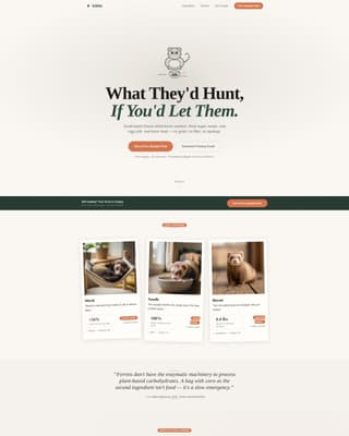 Ferret - Premium Food Landing Page Template