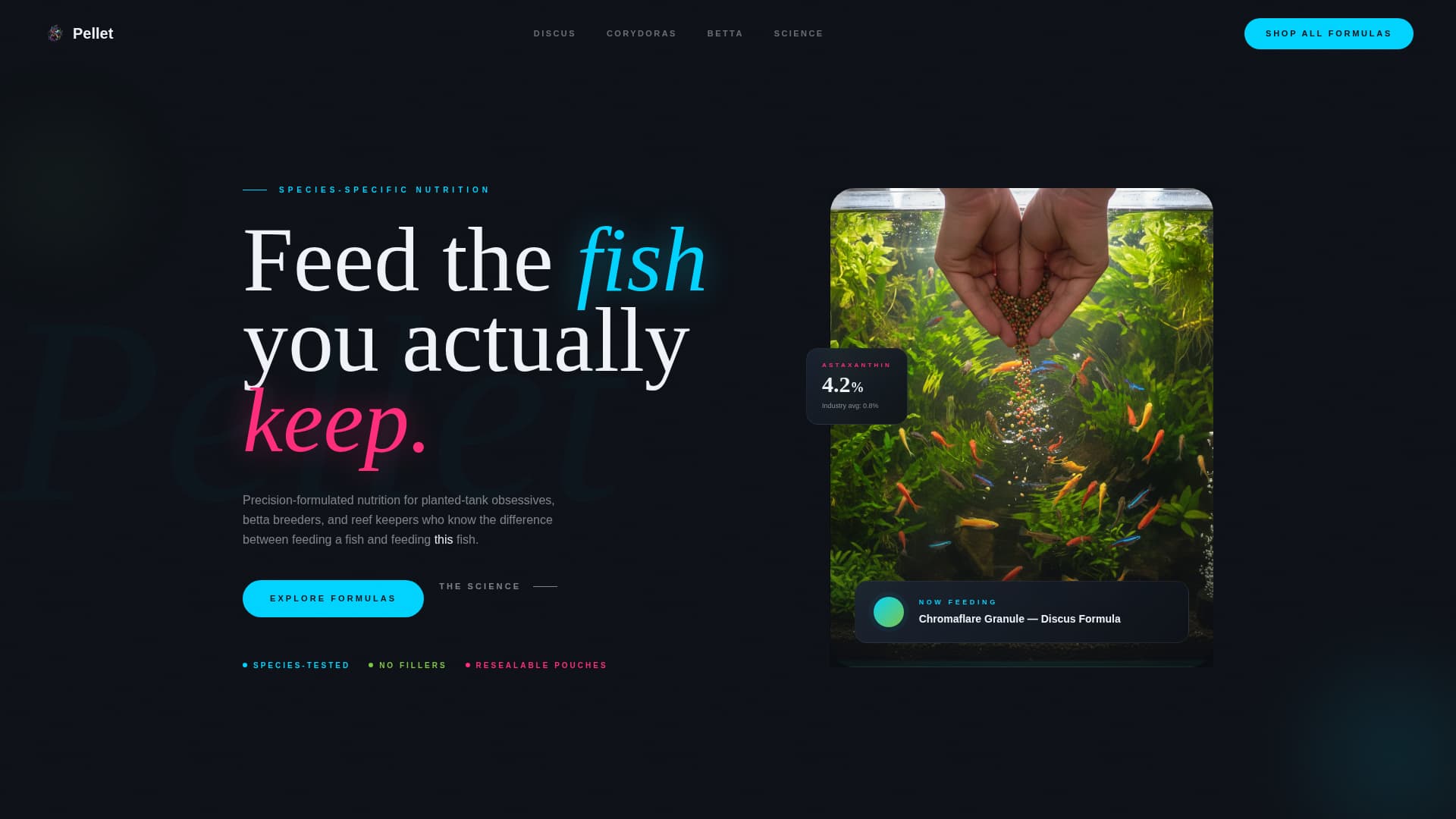 Pellet - Premium Aquarium Landing Page Template