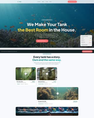 Reef - Transformative Aquarium Landing Page Template