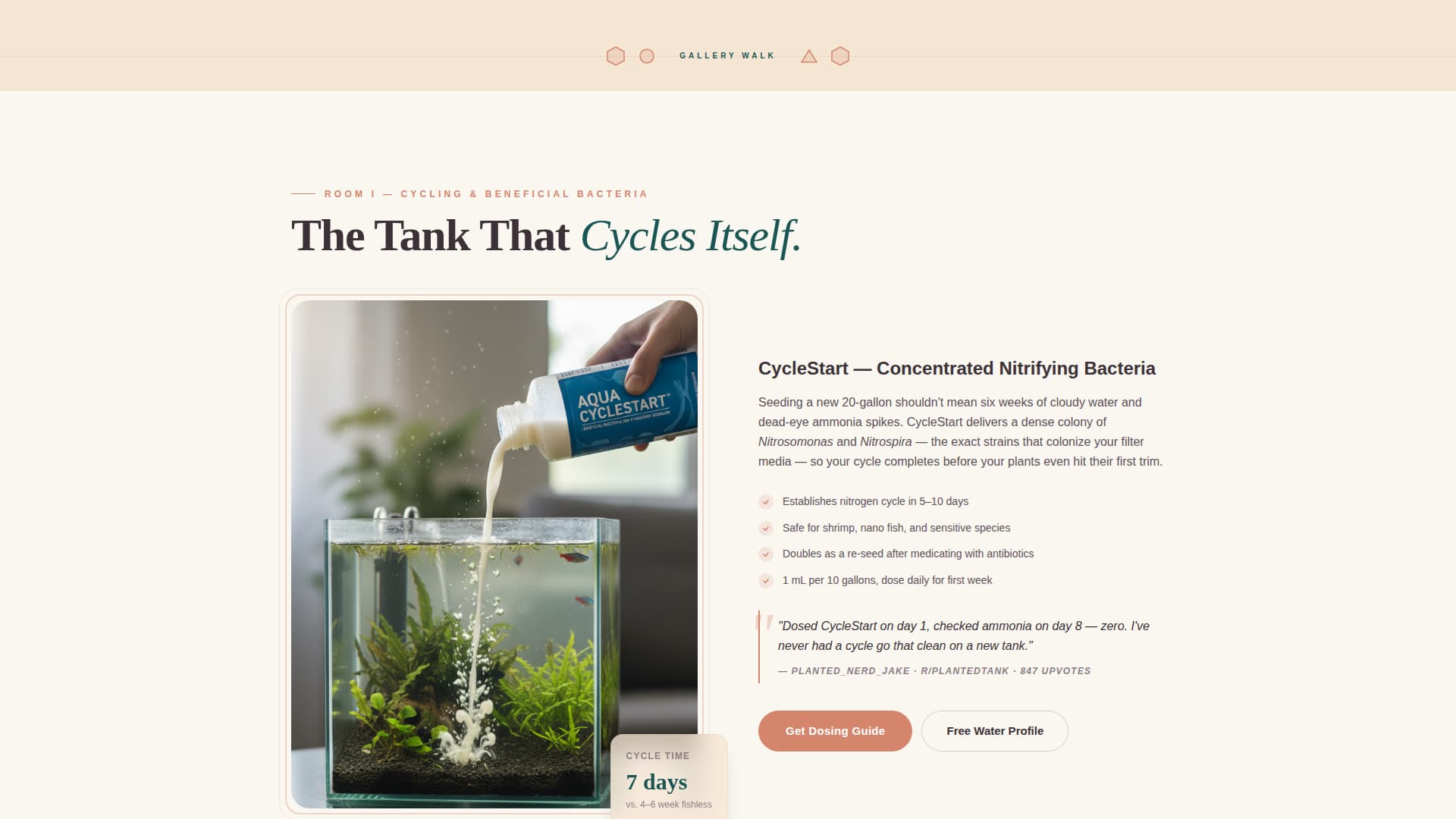 Aqua - Thriving Aquarium Landing Page Template