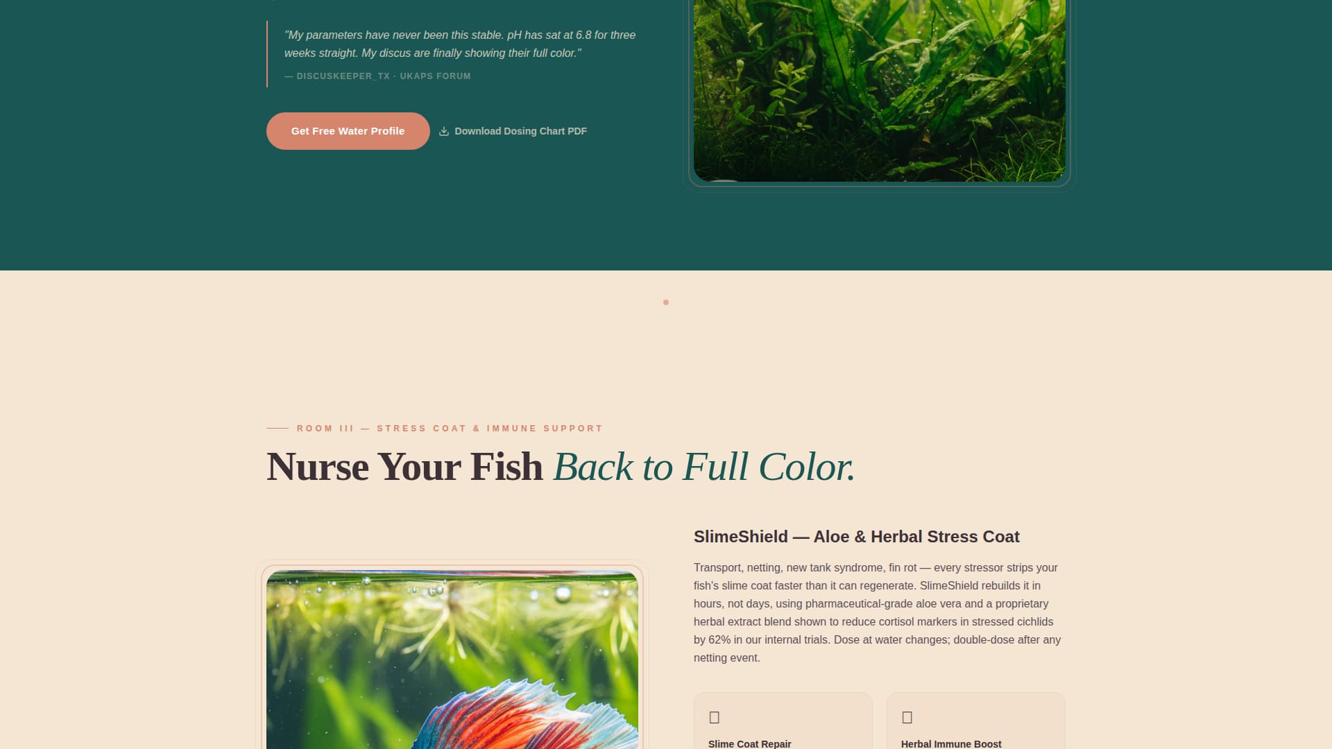 Aqua - Thriving Aquarium Landing Page Template