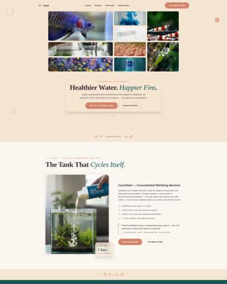Aqua - Thriving Aquarium Landing Page Template