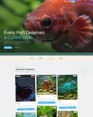 Fin - Heartfelt Aquarium Landing Page Template