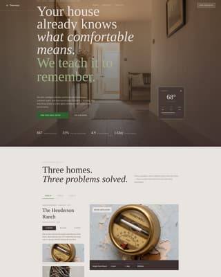 Thermos - Intelligent Thermostat Landing Page Template