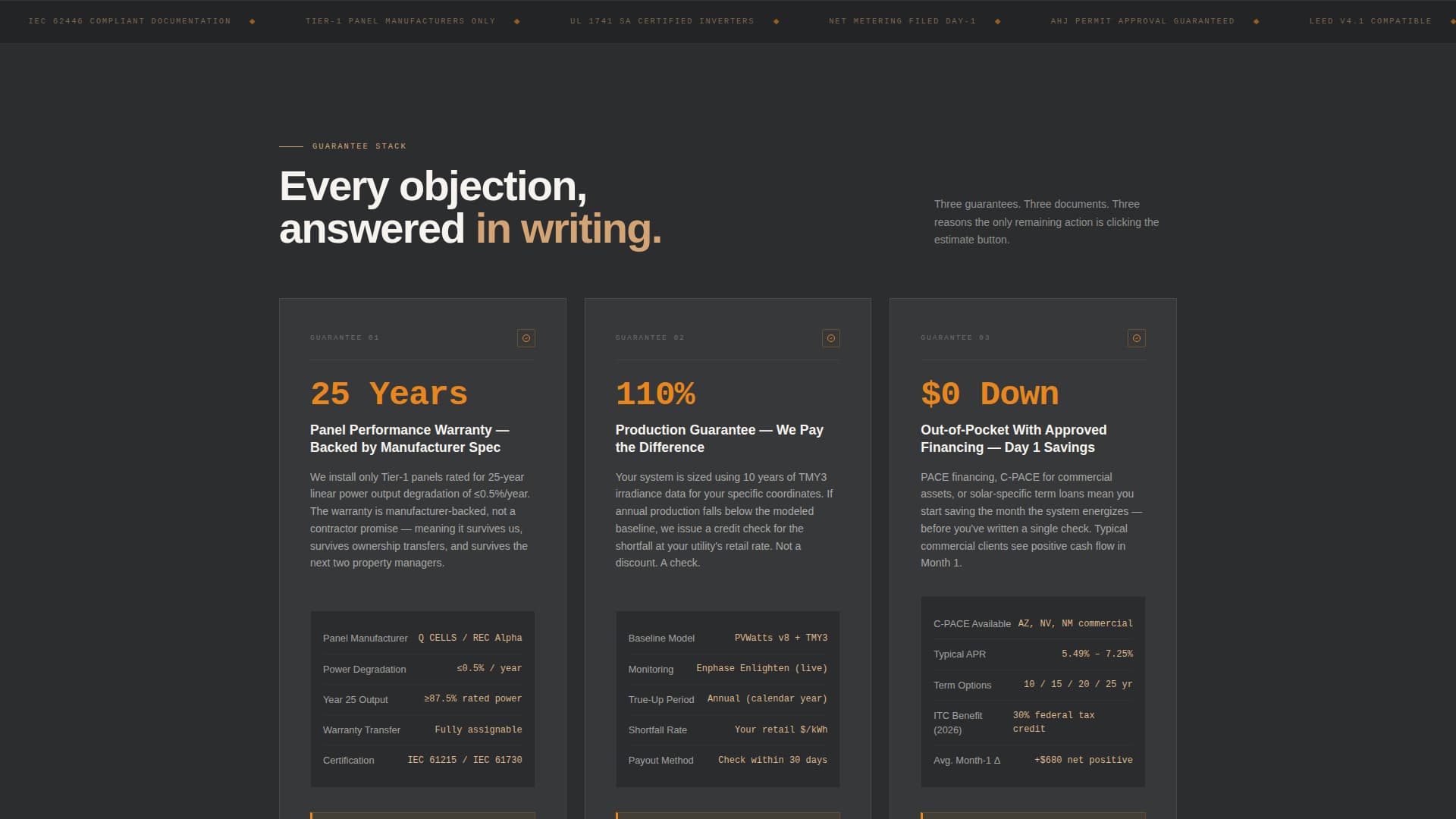 Array - Guaranteed Solar Landing Page Template