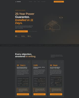 Array - Guaranteed Solar Landing Page Template