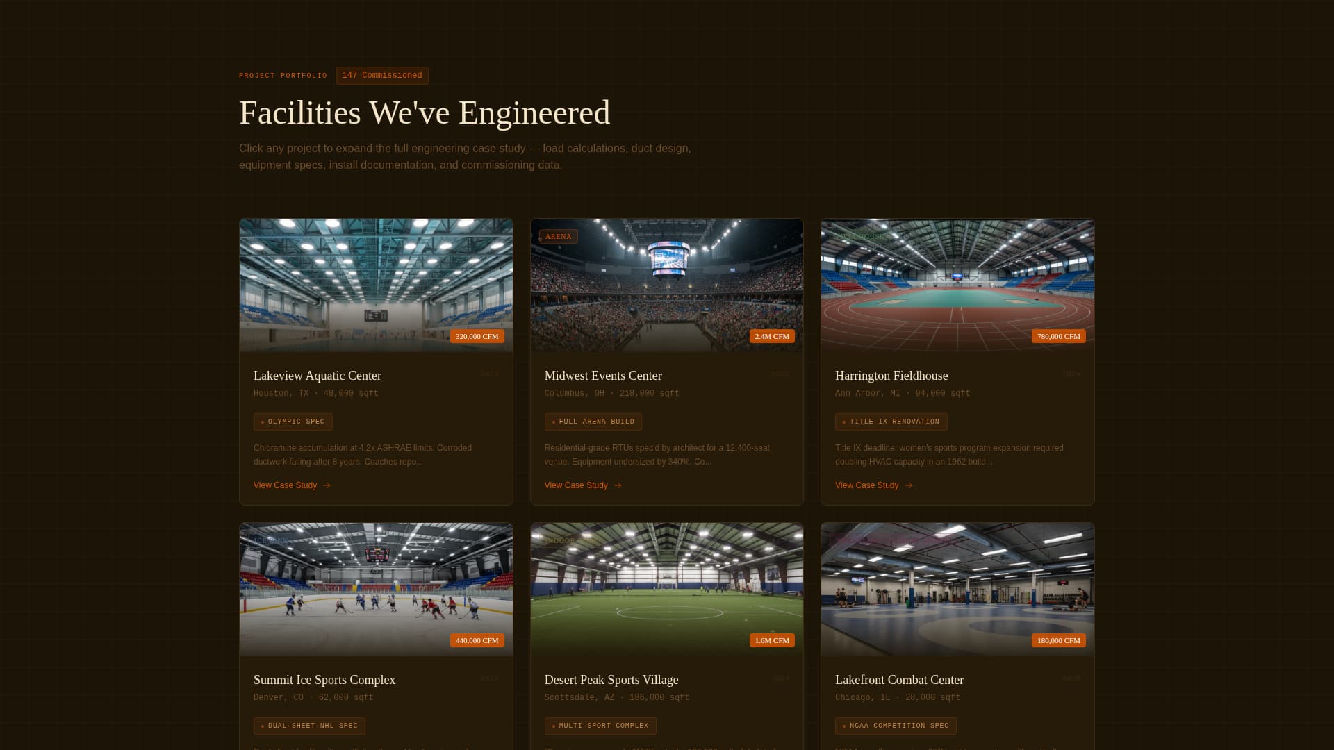 Airflow - Precision Sports Facility Landing Page Template