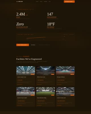 Airflow - Precision Sports Facility Landing Page Template