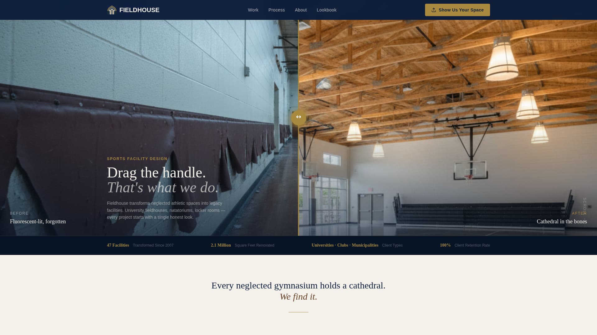 Fieldhouse - Transformative Sports Facility Landing Page Template