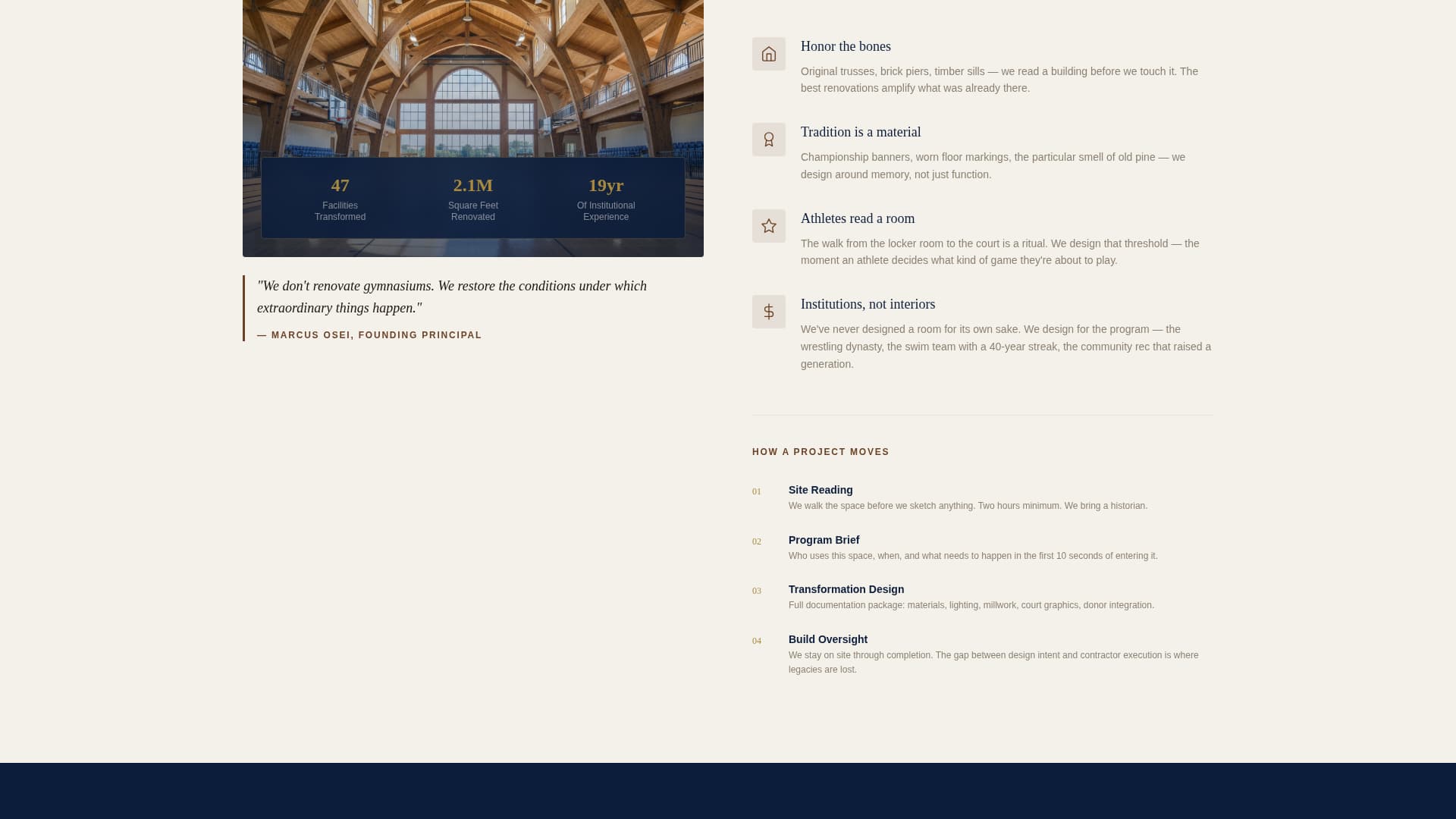 Fieldhouse - Transformative Sports Facility Landing Page Template