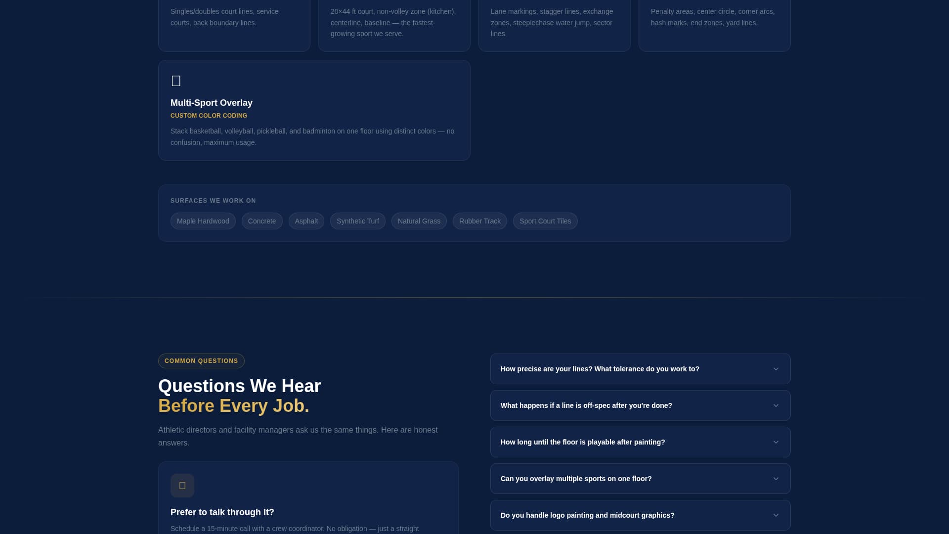 Stripe - Precision Sports Facility Landing Page Template