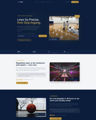 Stripe - Precision Sports Facility Landing Page Template