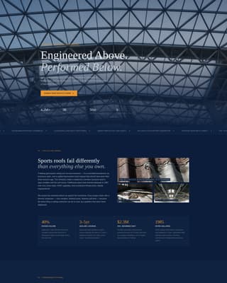 Canopy - Precision Sportsfacility Landing Page Template
