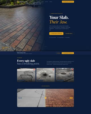 Stampwork - Precision Concrete Landing Page Template