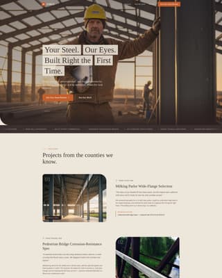 Forge - Trusted Steel Consultant Landing Page Template