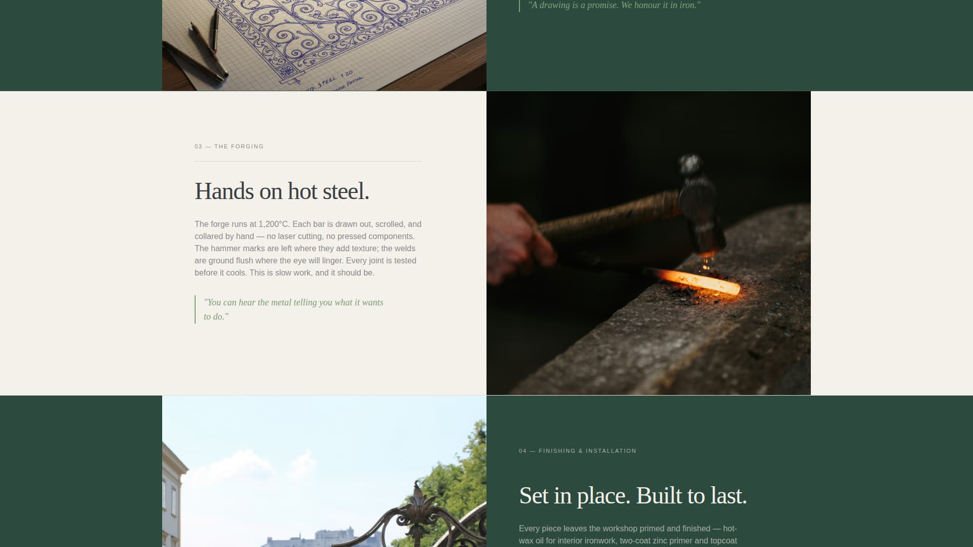 Forge - Handcrafted Steel Landing Page Template