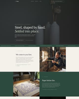 Forge - Handcrafted Steel Landing Page Template