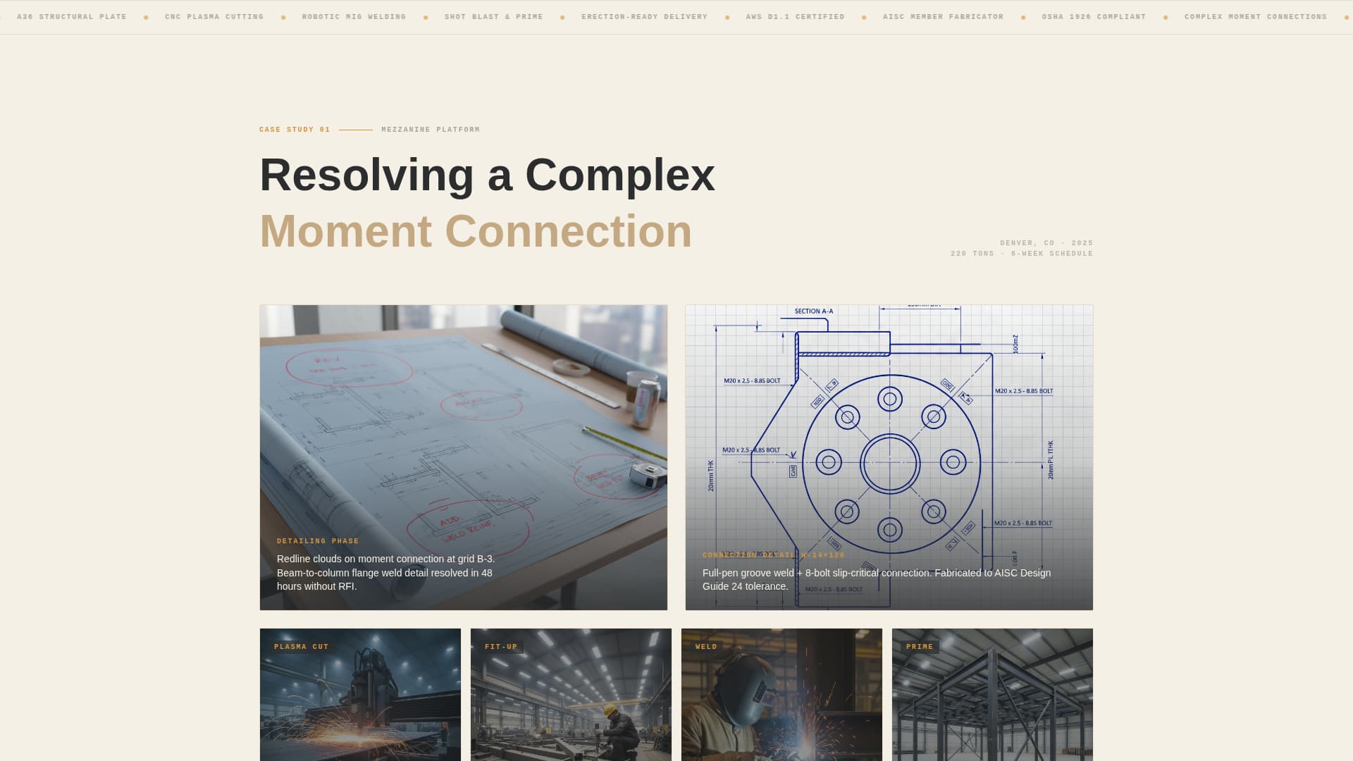 Forge - Precision Steel Fabricator Landing Page Template
