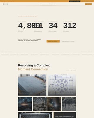Forge - Precision Steel Fabricator Landing Page Template