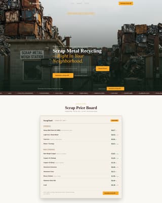 Scrapyard - Trusted Steel Recycler Landing Page Template
