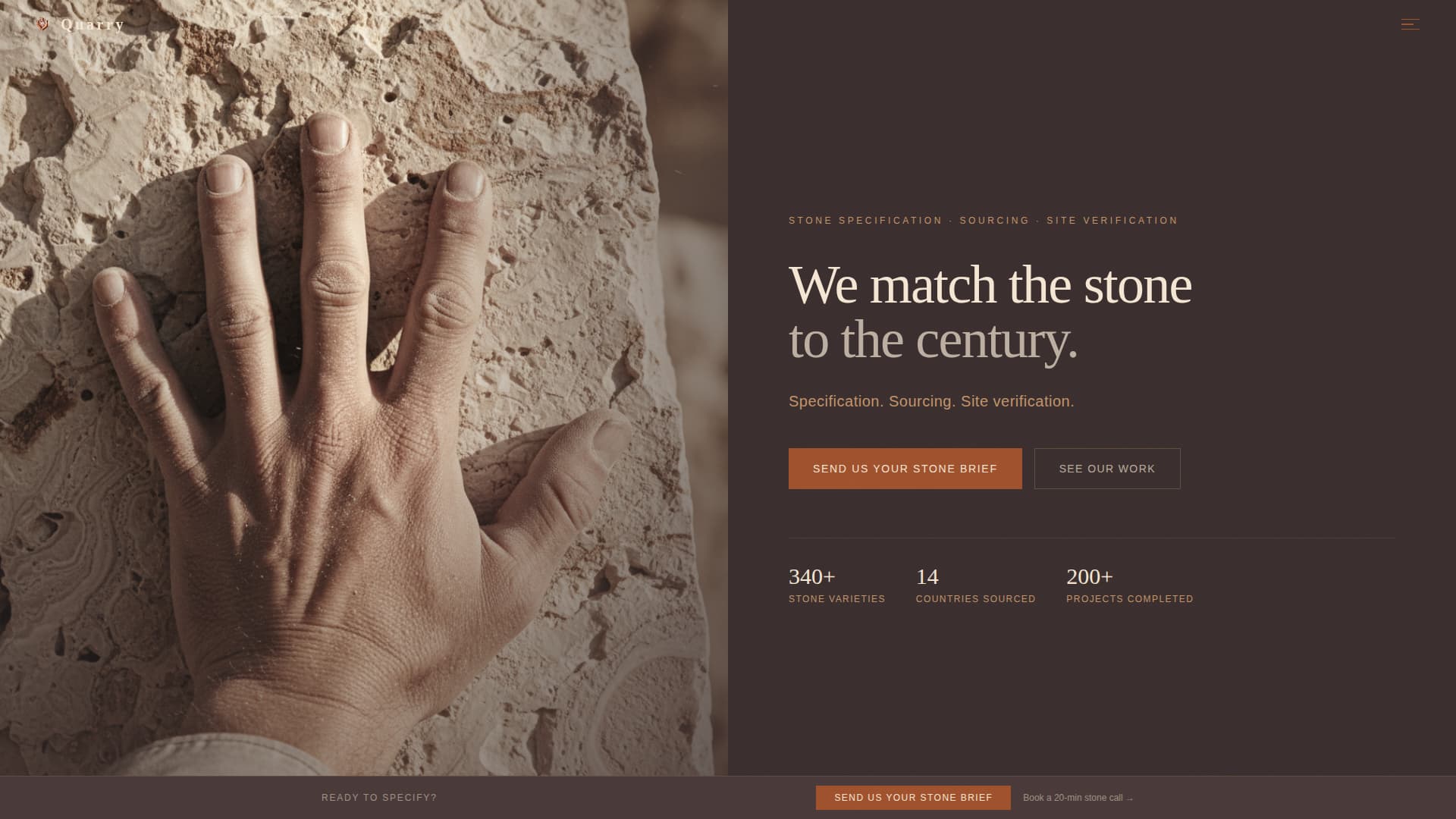Quarry - Expert Stone Consultant Landing Page Template