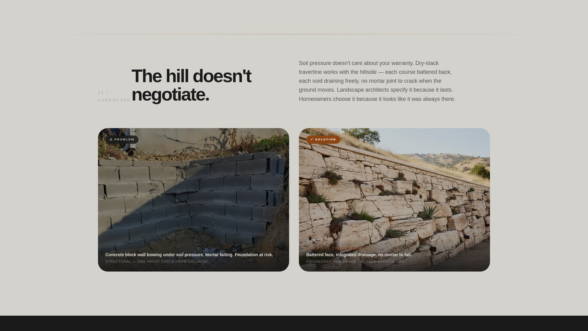 Quarry - Timeless Stone Landing Page Template