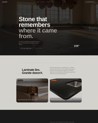 Quarry - Timeless Stone Landing Page Template