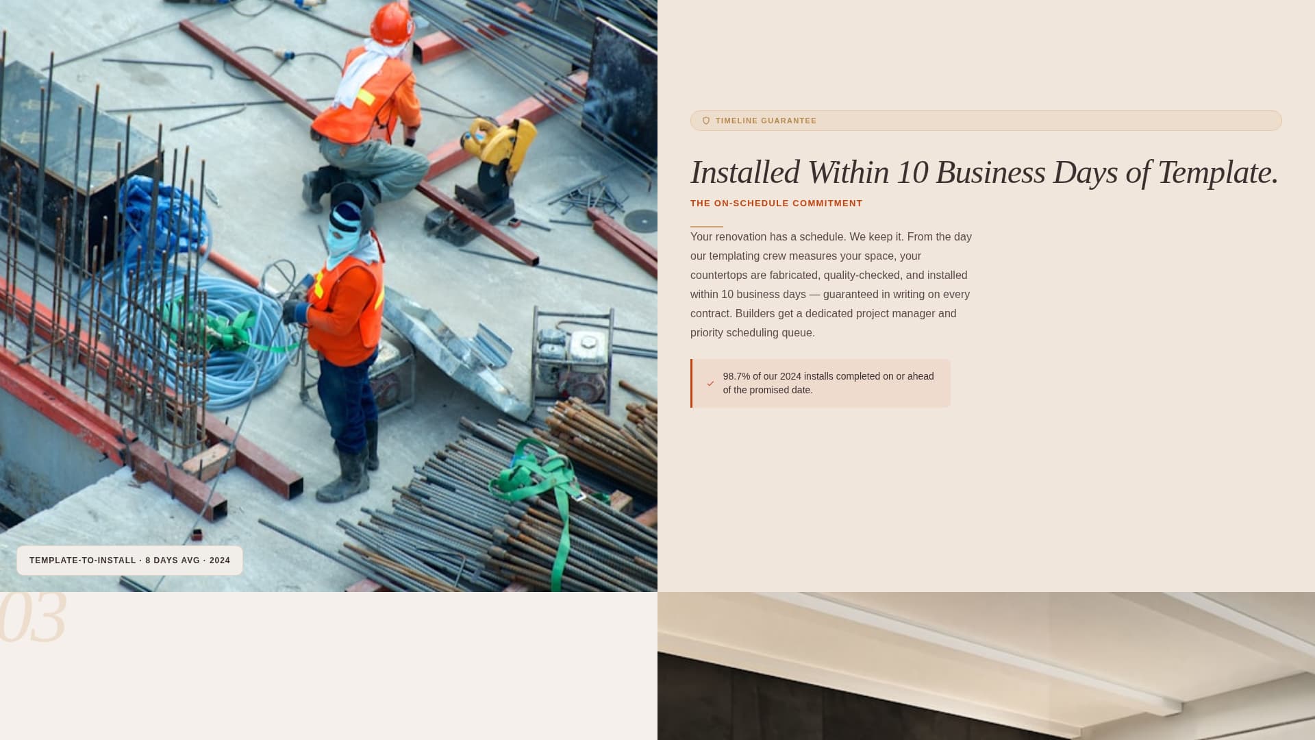 Quarry - Trusted Stone Fabricator Landing Page Template
