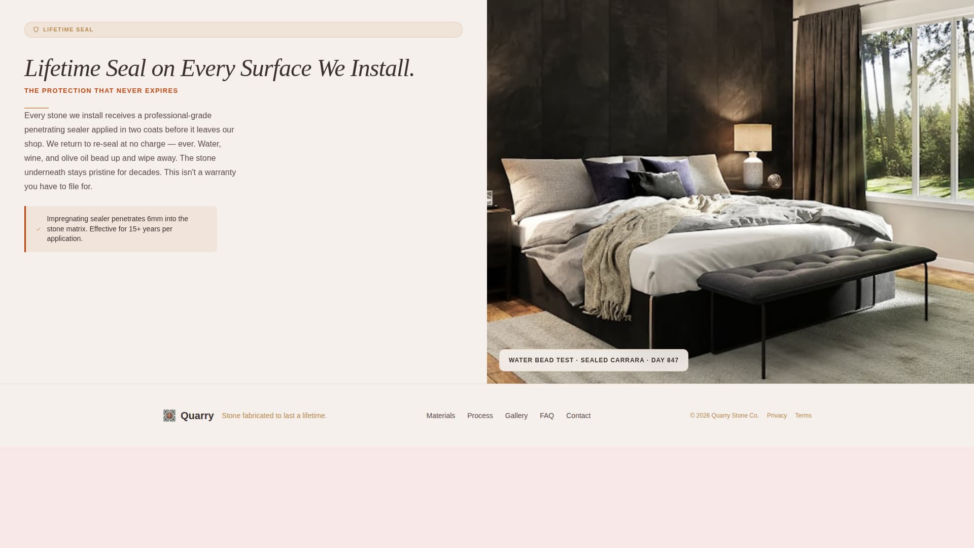Quarry - Trusted Stone Fabricator Landing Page Template