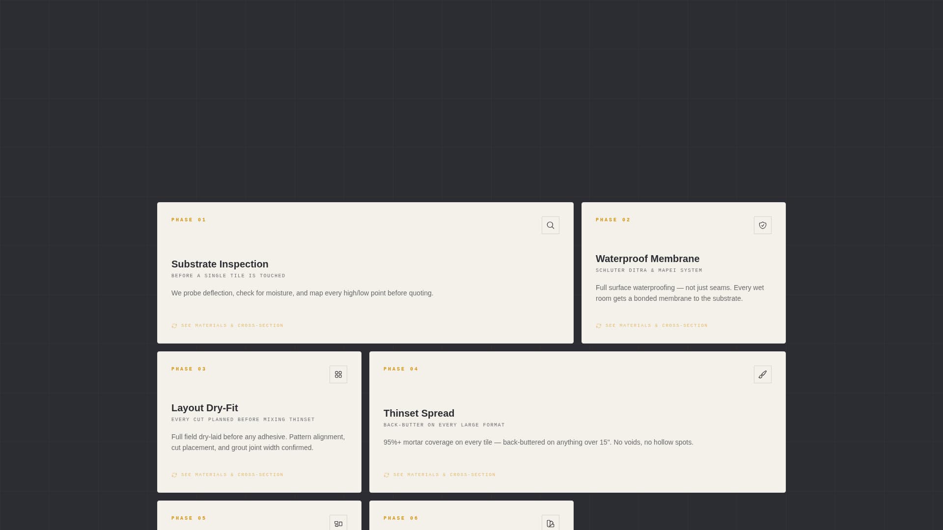 Grout - Precision Tile Installation Landing Page Template