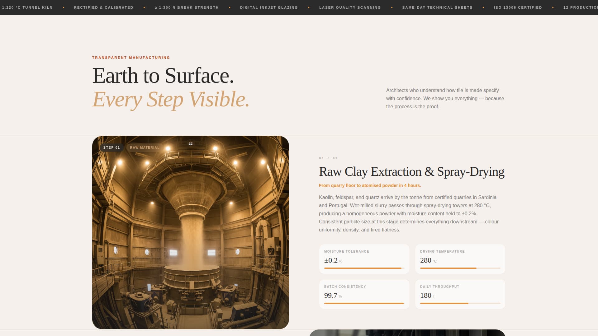 Kiln - Precision Tile Landing Page Template