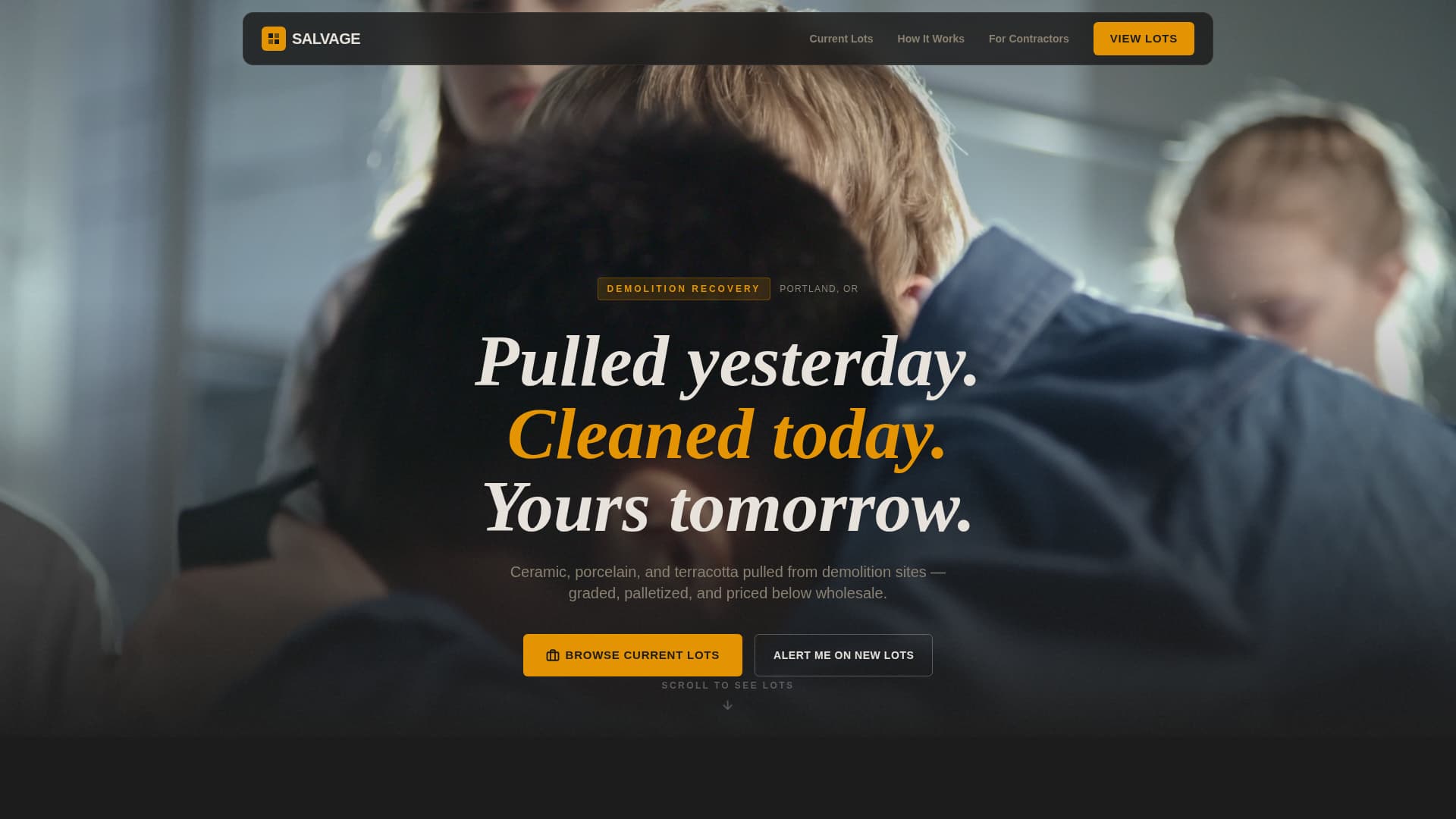 Salvage - Reclaimed Tile Landing Page Template